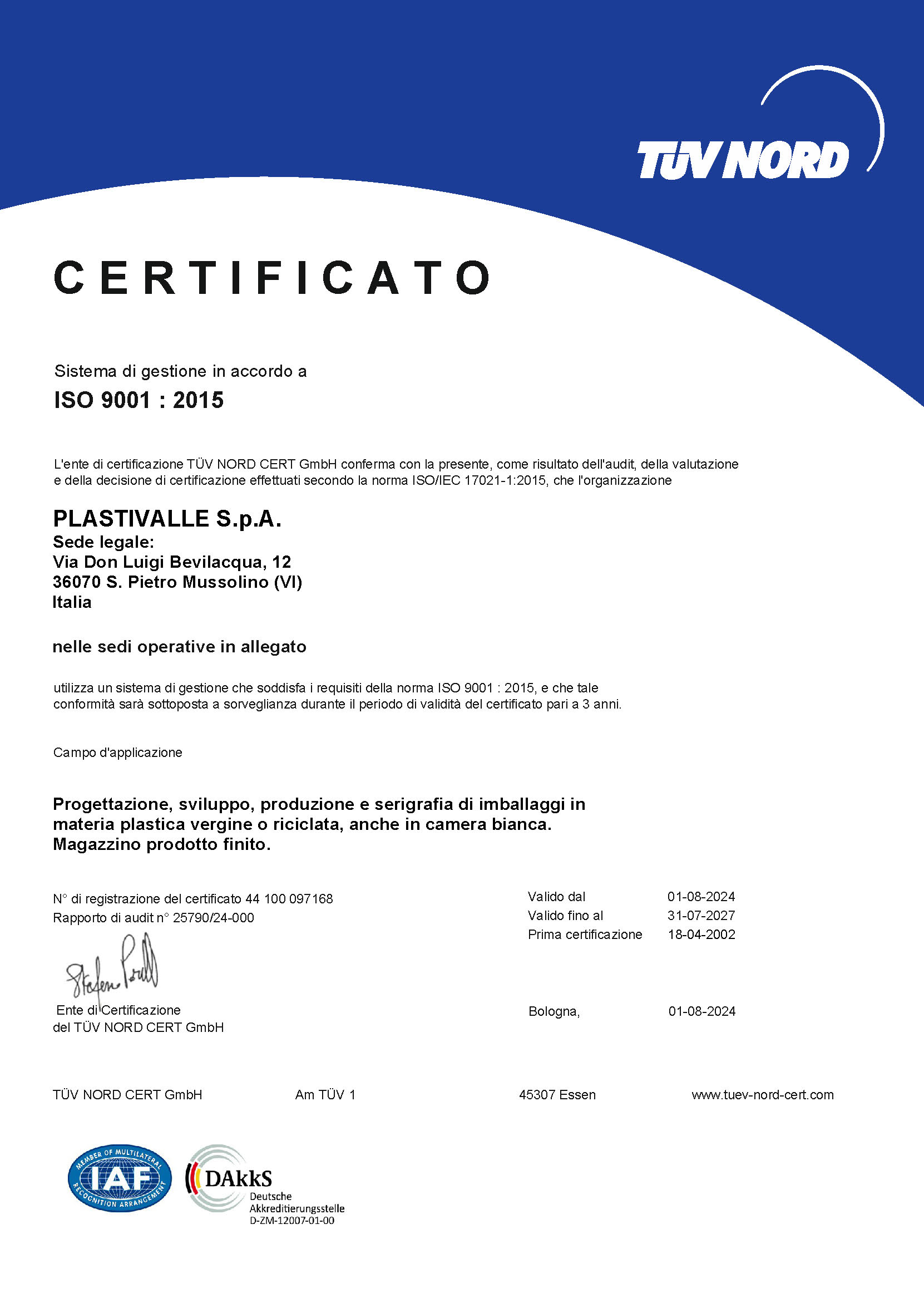 certificato iso